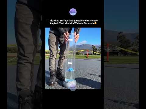 This Road Surface is Engineered with Porous Asphalt That absorbs Water in Seconds 😍 thumbnail