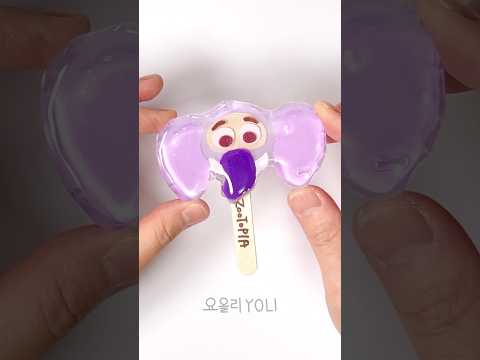 주토피아 엘 핀닉 팝시클 🐘🦊 만들기 - DIY Zootopia Ele Finnick Popsicle 🐘🦊 Squishy with nano tape #zootopia2 thumbnail