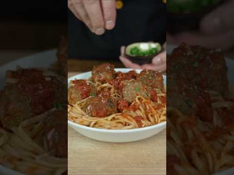 Spaghetti and Meatballs 🍝 from Lady and the Tramp 👨‍🍳🐕♥️ #ladyandthetramp #spaghetti #meatballs thumbnail