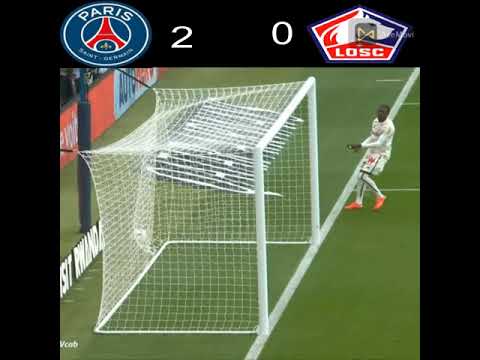 #football .PSG VS LILLE  4 - 3 goal .#shortvideo . thumbnail