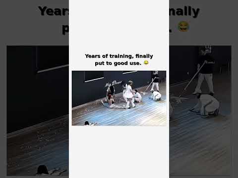 The floor needed a dancer 🧹😂 Subscribe for more! #shorts thumbnail