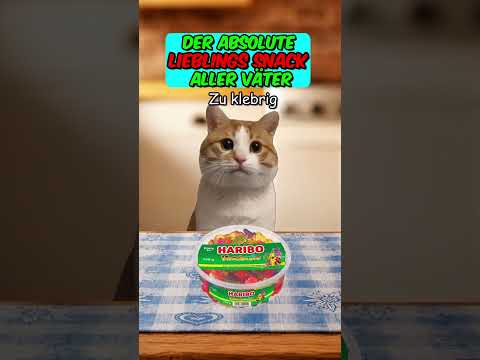Der Absolute lieblings SNACK aller Väter #katzenvideos  #süßigkeiten  #shorts thumbnail