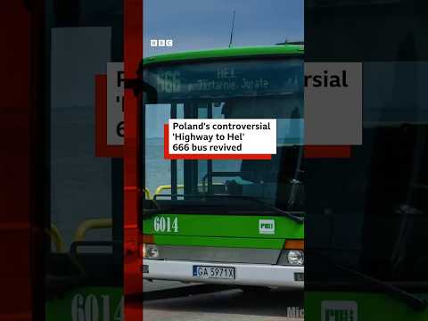 Poland's controversial 'Highway to Hel' 666 bus revived. #Poland #Transport #BBCNews thumbnail