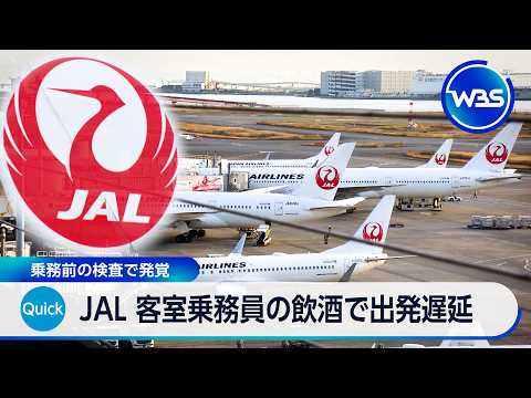 JAL 客室乗務員の飲酒で出発遅延 乗務前の検査で発覚【WBS】 thumbnail