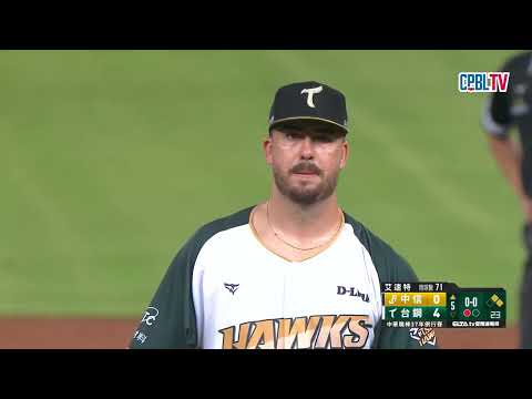 05/27 中信 VS 台鋼 五局上，艾速特連續投出兩次保送，但中信打線仍被封鎖無法打出安打 thumbnail