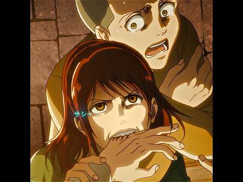 サシャは肉にまったく抵抗できない。 #shorts #edit #viral #進撃の巨 thumbnail