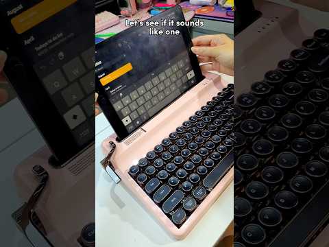 CUTEST Pink Typewriter Keyboard For Ipad ⌨️🕯Yunzii QL75 thumbnail