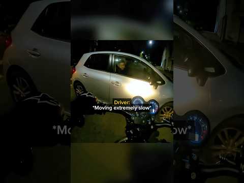 Biker's Revenge On Slow Driver Is Hilarious ? thumbnail