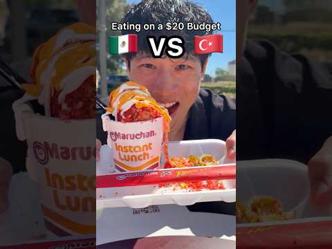 Eating on a $20 Budget (Maruchan LOCA ?? vs Kebab Pizza ??) thumbnail