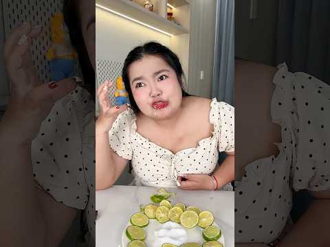 She actually ate sour lemons with salt 😝 #funny #shorts thumbnail