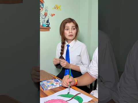 Flowers 🌷 painting 🖼️ in school||vishvi official ||#youtubeshort #trending #shorts thumbnail