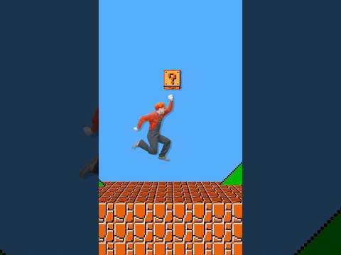 Mario Hit the block… now the block hits back 💢🧱💨 #mario #supermario #nintendo thumbnail