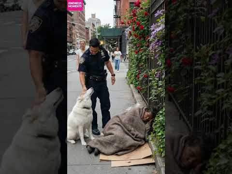 kindness dog 🐶 instant thank you with a red rose #kindness #street #shorts thumbnail