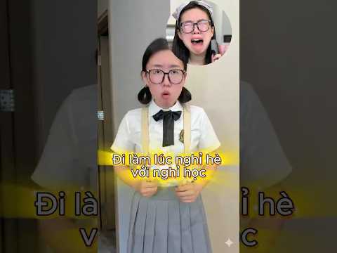 Đi làm lúc đi học và khi nghỉ học#shorts #haihuoc thumbnail