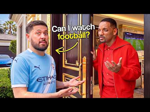 Asking Celebrities To Watch Football in THEIR Home thumbnail