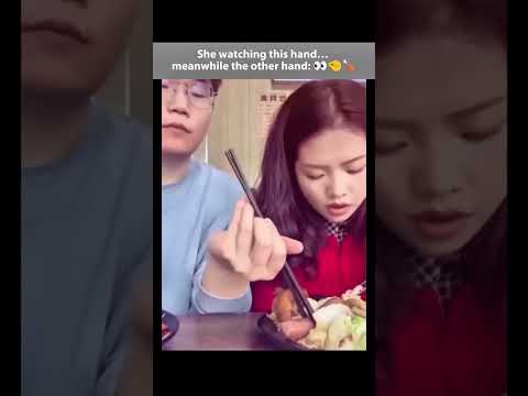 She watching this hand... meanwhile the other hand: 👀🤏🍗 thumbnail