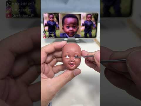 Part 1 ：Crafting a Cheerful Gentleman’s Head with Clay | Artistic Sculpture thumbnail