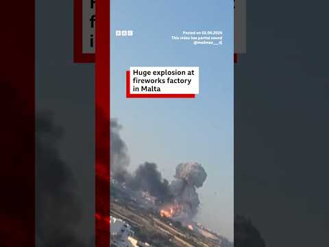 Footage shows huge explosion at fireworks factory in Malta. #Malta #Fireworks #BBCNews thumbnail