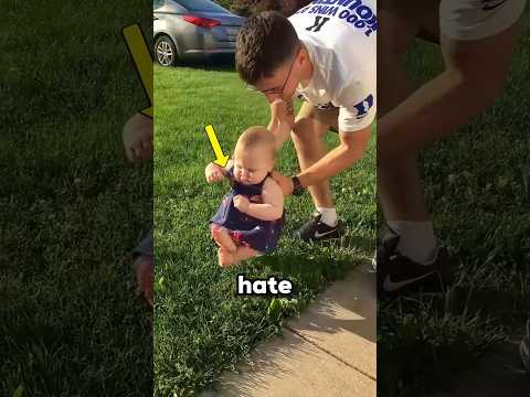 Why do babies hate touching grass? #shorts thumbnail