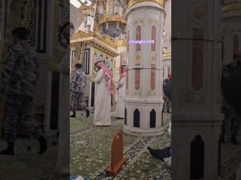DARI JARAK TERDEKAT!! SEPERTI INI TEMPAT IMAM DI TAMAN SYURGA RAUDHAH NABAWI ! #haji1447h #haji2026 thumbnail
