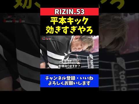 皇治 平本蓮の不意打ちキック効きすぎやろ！まさかの重傷申告【RIZIN.53】 thumbnail