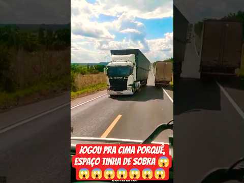 jogou pra cima depois da ultrapassagem.#caminhão #caminhoneiro thumbnail