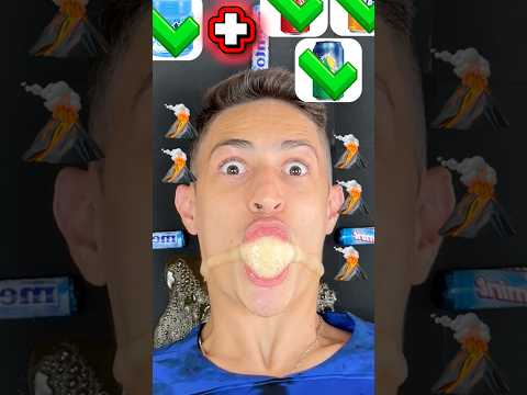 Todos os refrigerantes e mentos na boca?!😱 #shorts #challenge thumbnail