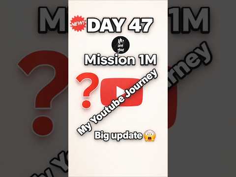 Mission 1M Day 47 | 800 Subscribers Target ? Small YouTuber Growth #mission1mwithyou#youtubejourney thumbnail