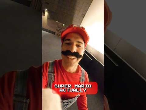 Super Mario Shows Up at the Movies IRL 🍄😱 #mario #reallife #movie thumbnail