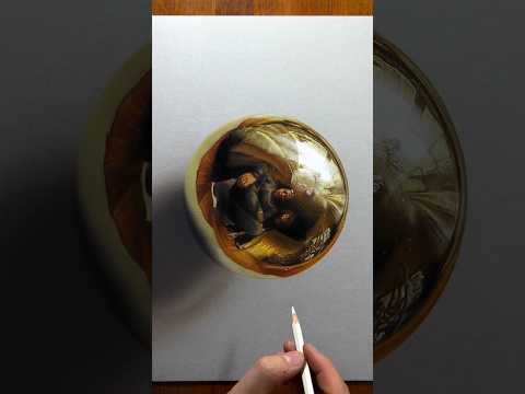Self-portrait in a golden bauble #art thumbnail