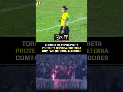CLIMA TENSO 😳 TORCIDA DA PONTE PRETA PROTESTA CONTRA A DIRETORIA #shorts thumbnail