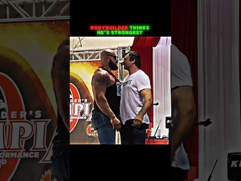 Bodybuilder Messed Up With Wrong Guy 🥶 #armwrestling thumbnail