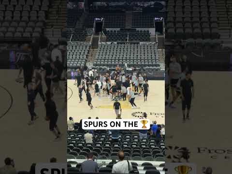 The Spurs take the court for practice on the NBA Finals Court 🤩 thumbnail