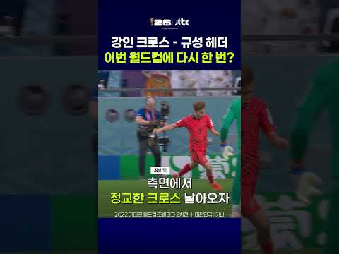 강인 크로스-규성 헤더, 이번 월드컵에 다시 한 번? #JTBC #Shorts thumbnail