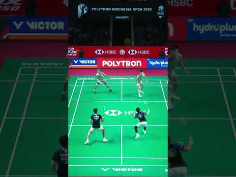 Super aerial interception! #shorts #badminton #BWF thumbnail