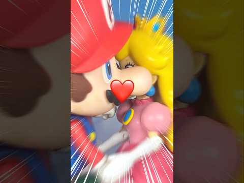 Princess Peach is kissed by Mario #thesupermariogalaxymovie #mario #supermario thumbnail