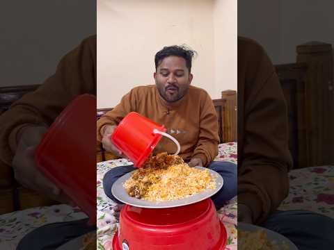 370 Rupees Bucket ? Chicken ? Biryani Eating Today #shorts #foodie #foodvlogs #asmr thumbnail