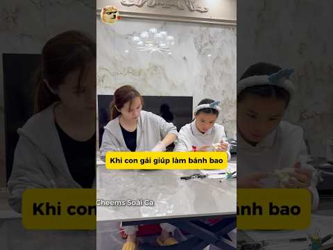 Khi con gái giúp làm bánh bao #giaitri thumbnail