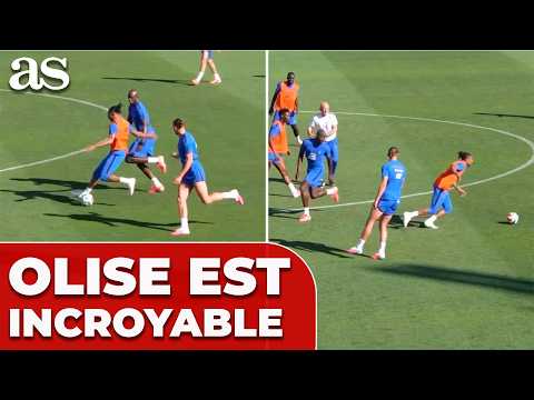 Le DRIBBLE digne d'un jeu vidéo d'OLISE à l'entraînement de l'équipe de FRANCE : il est IMPARABLE thumbnail