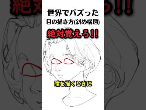 斜めの構図の目の描き方 thumbnail