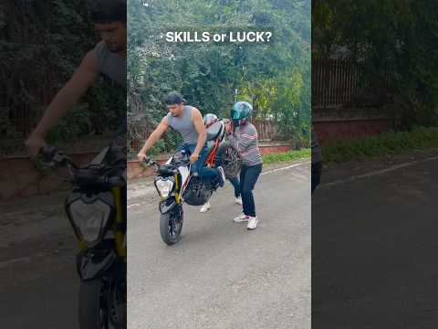 SKILLS or LUCK? What do you think?😍 #farazstuntrider #superbikes #bikers #hayabusa thumbnail