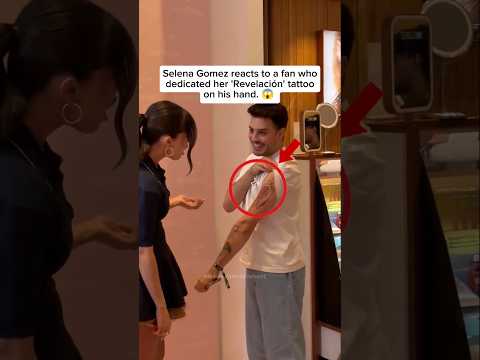 This Fan Tattoo Shocked Selena Gomez 😳 #selenagomez #selena  #fyp thumbnail