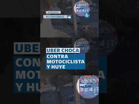 Conductor de taxi por aplicación atropella a motociclista y huye tras accidente #shorts thumbnail