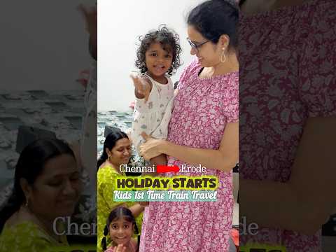 Kids first time Train Travel 💞🤩 Going to Ammama’s House 💞😍 #vijayandvaishu thumbnail