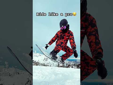How to ride like a pro ? #snow #snowboarding thumbnail