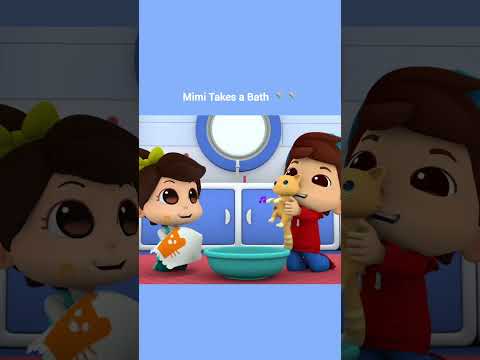 Mimi Takes a Bath 🚿🚿🐾 | Islamic Series & Songs For Kids | Omar & Hana English thumbnail