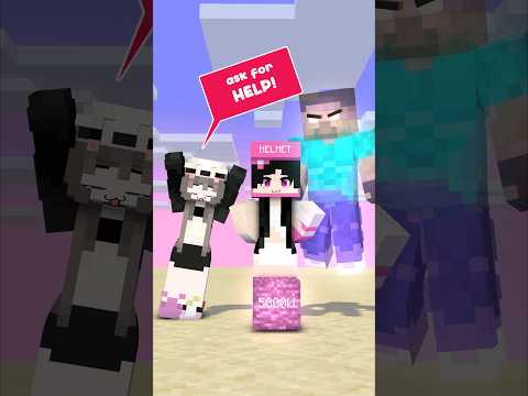 Help Sadako Throw Bedrock #shorts #aphmau #helpherobrine #minecraft #minecraftshorts thumbnail