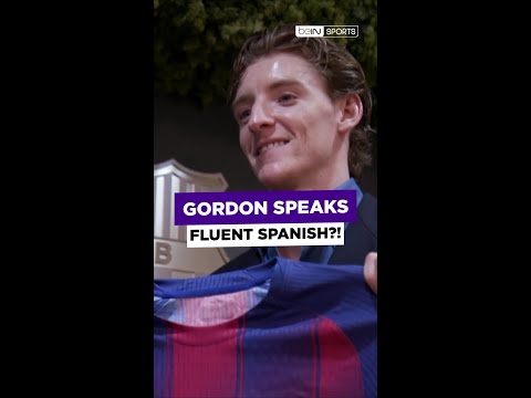 Dreams come true! Gordon speaks fluent Spanish at his #Barcelona unveiling #laliga #anthonygordon thumbnail