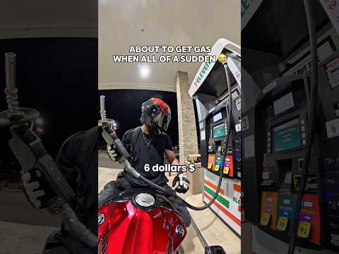 I DONT THINK HE WAS HAPPY ABOUT THESE GAS PRICES #motorcycle #biker thumbnail