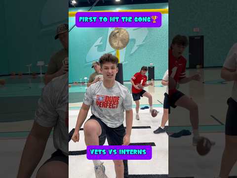 First to hit the Gong with a pigskin Wins🏈 @dudeperfect   #sports #trickshot #funny #football thumbnail